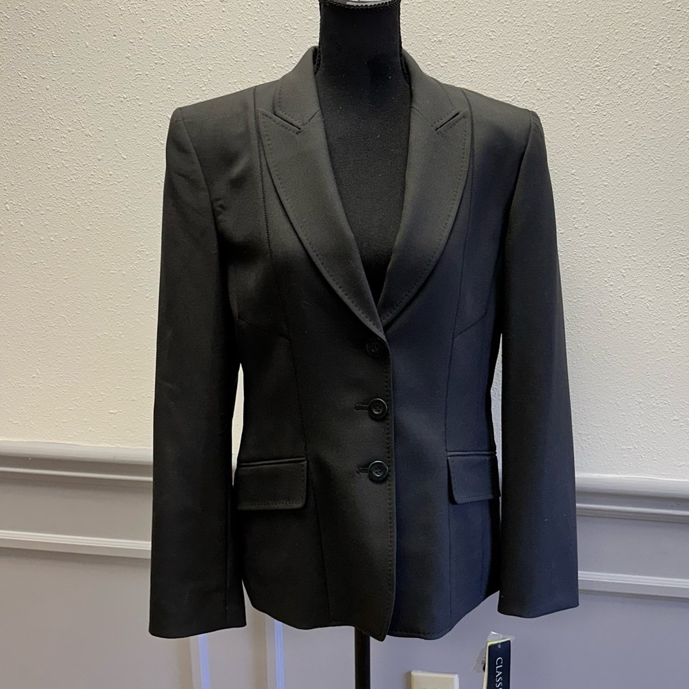 Anne Klein Suit Jacket/Blazer Wool Blend